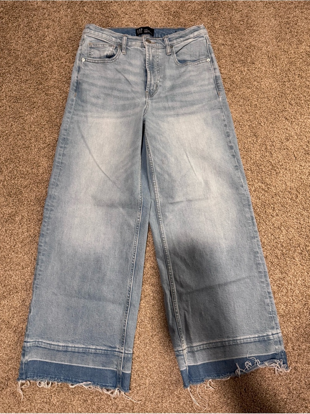 GAP Light Wash Wide-Leg High-Rise Jeans